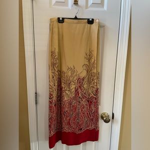 Casual corner long wrap around skirt.  Size 6